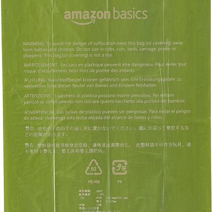 Amazon Basics Dog Poop Bags with Dispenser, 810 Count, Enhanced for Guaranteed Leakproof, Brazilian Mango Scented, Includes Leash Clip
