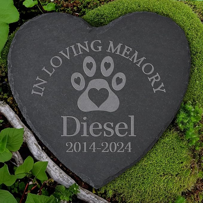 Personalized Pet Memorial Stone, Dog Memorial Gifts for Loss of Dog, Pet Loss Gifts, Pet Memorial, Loss of Dog Sympathy Gift, Dog Remembrance Gift, Pet Bereavement Gifts - in Loving Memory