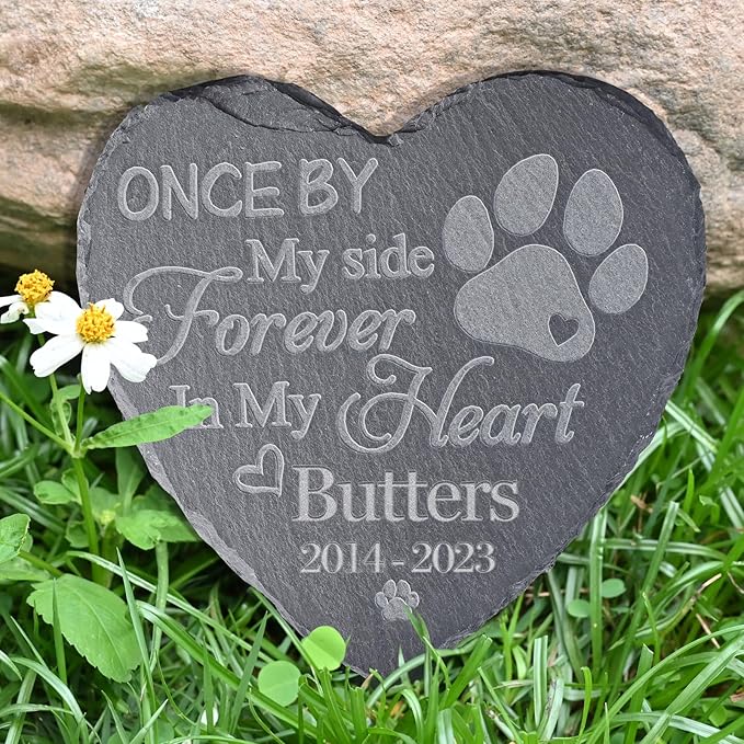 Pet Memorial Stones, Gifts, Loss of Sympathy Dog Gifts for Dog, Bereavement Grave Marker, in Memory - Style G, 6''x6''/15x15cm