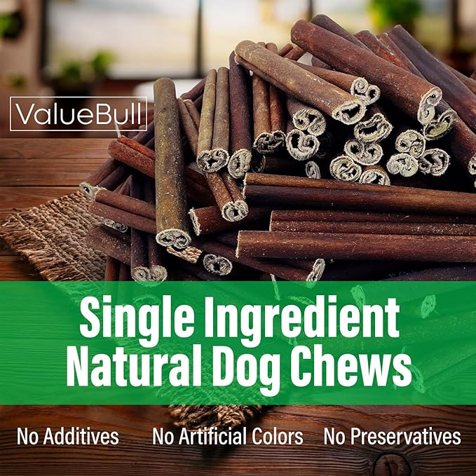 ValueBull Collagen Sticks for Dogs, 6 Inch Thick Chews, Natural Long-Lasting Dog Treats, 25 Count - Supports Joints, Skin & Coat with Chondroitin & Glucosamine