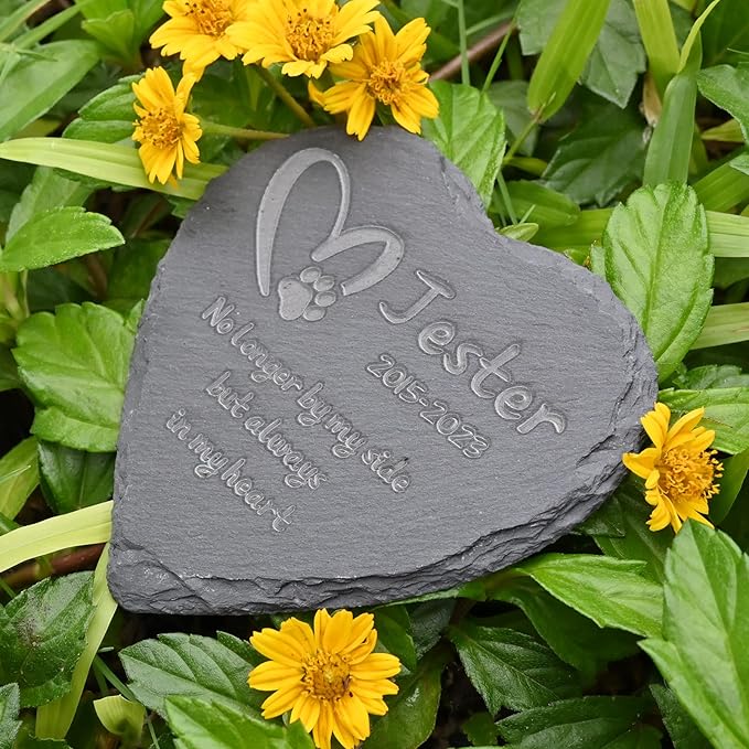 Personalized Memorial Stones, Cat Memorial Gifts, Dog Memorial Gifts for Loss of Dog, Loss of Cat Sympathy Gift, Dog Passing Away Gifts, Dog Bereavement Gifts, 4''×4''/10×10cm