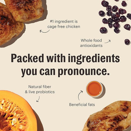 The Honest Kitchen Human Grade Whole Food Clusters Grain Free Chicken Dry Cat Food, 1 lb Trial Pouch