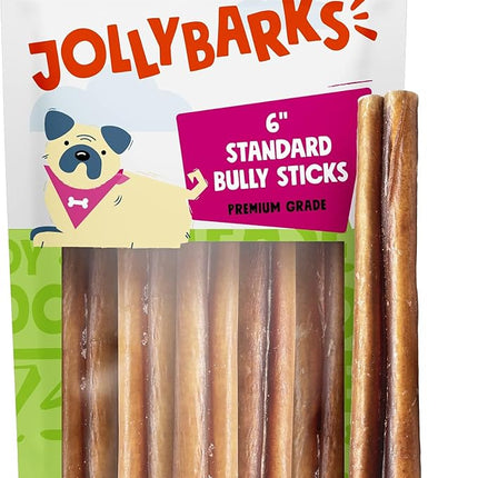 Bully Sticks for Small Dogs | All Natural, Single Ingredient Bully Sticks for Puppies to Medium Dogs (6" Stnd - 5pk)
