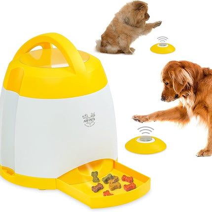 Arf Pets Dog Treat Dispenser with Remote Button – Dog Memory Training Activity Toy – Treat While Train, Promotes Exercise by Rewards, Improves Memory & Positive Training for A Healthier & Happier Pet