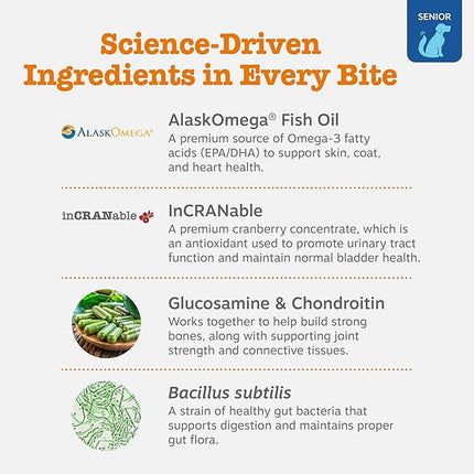 Zesty Paws Senior Dog Multivitamin Treats - Glucosamine for Dogs + Digestive Enzymes & Probiotics - Grain Free Dog Vitamins and Supplements for Skin & Coat + Immune Health Beef - Advanced - 90ct