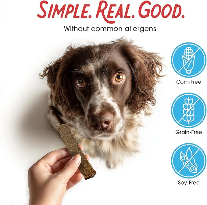 Farmland Traditions Dogs Love Beef Jerky Dog Treats, All Natural, Grain-Free, High Protein Training Treats, 2 Pound Bag