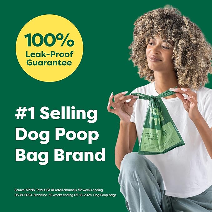 Earth Rated Dog Poop Bags with Handles Value Pack, Easy Tie and Guaranteed Leakproof, Lavender Scented, 600 Handle Bags