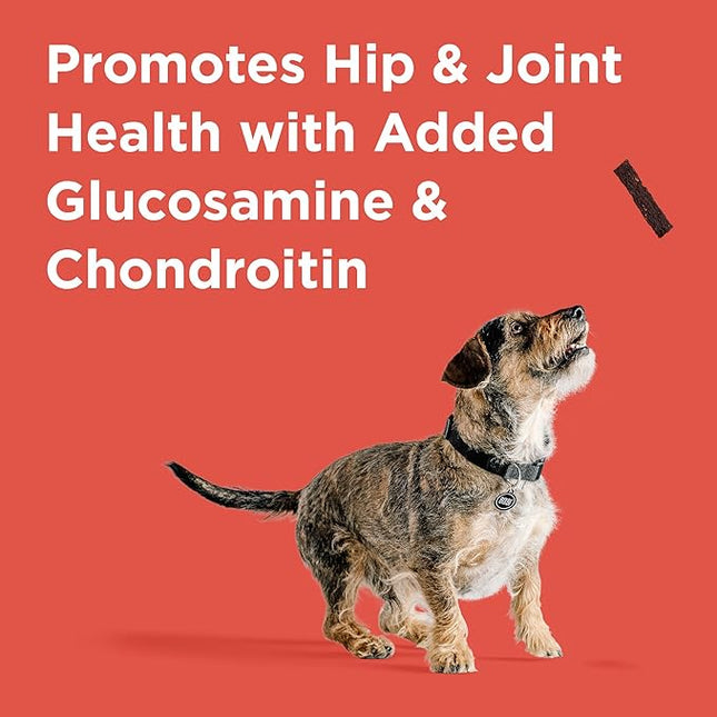 BIXBI Hip & Joint Support Beef Liver Jerky Dog Treats, 12 oz - USA Made Grain Free Dog Treats - Glucosamine, Chondroitin for Dogs - High in Protein, Antioxidant Rich, Whole Food Nutrition, No Fillers