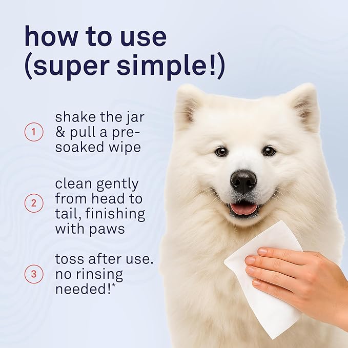 Petpost Large Grooming Wipes for Dogs | 70 Count Deodorizing Dog Cleaning Wipes with Coconut Extract & Aloe | Gentle Pet Wipes with Cherry Blossom Scent for Full-Body Grooming