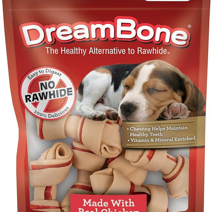 DreamBone Mini Chews, Made with Real Chicken and Vegetables, Rawhide Free Dog Chews, 8 Count