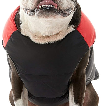 Gooby Padded Vest Dog Jacket - Red, X-Large - Warm Zip Up Vest Fleece Jacket with Dual D Ring Leash Water Resistant for Small to Medium Dogs