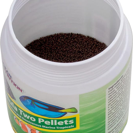 Ocean Nutrition Formula Two Pellets - Fish Food for Herbivorous & Omnivorous Marine Tropical Fish, High Protein(40%) - 7 oz (200 g) Small Pellets