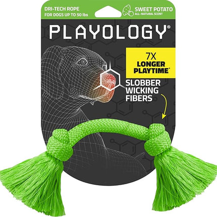 Playology Dog Toys | Dri-Tech Rope Toy Tug of War Rope for Aggressive Chewers | Medium Sweet Potato Scented Toy - Easy to Clean and Made from Non Toxic Materials