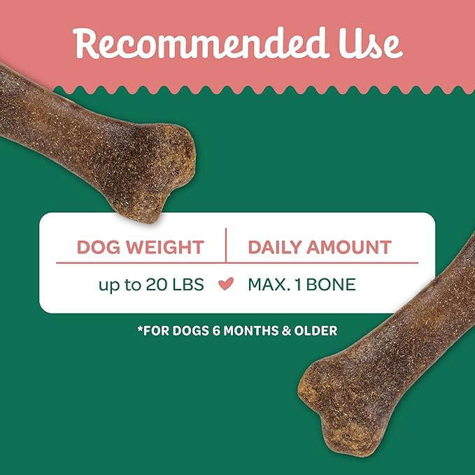 Wholesome Pride Natural & Healthy Dog Chews 2Pk for Small Dogs, Bacon Flavor, Made in The USA