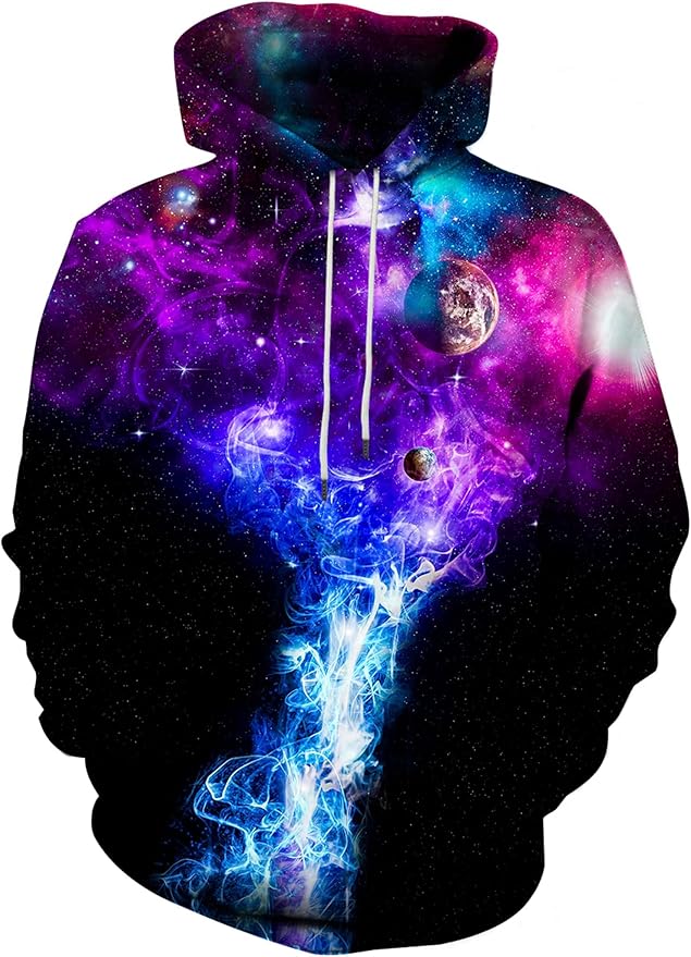 Yasswete Unisex Adults 3D Printed Fashion Hoodies for Men Women Pullover Novelty Sweatshirts with Big Pockets
