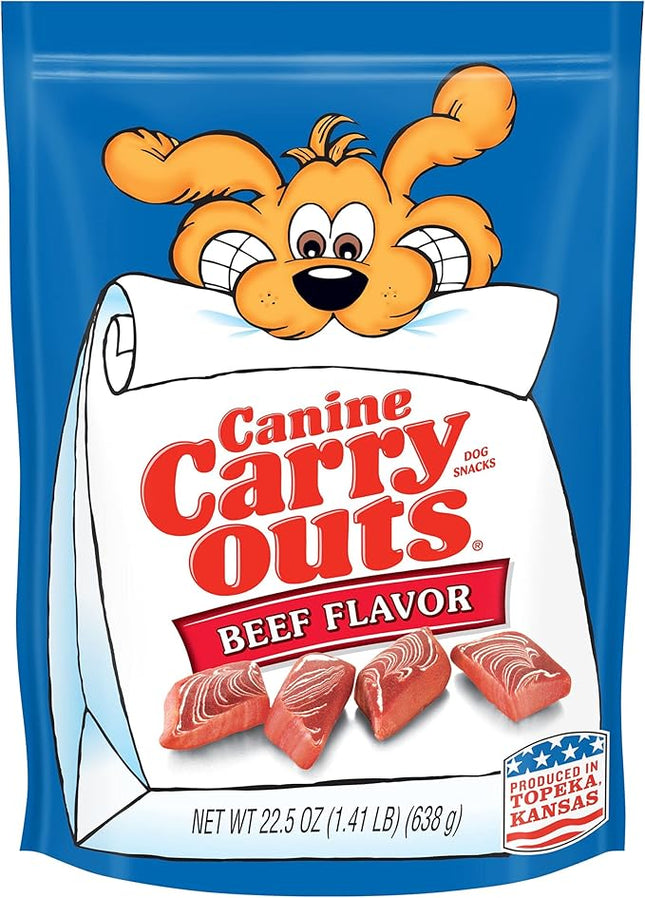 Canine Carry Outs Dog Treats, Beef Flavor, 22.5 Ounce (Pack of 4)