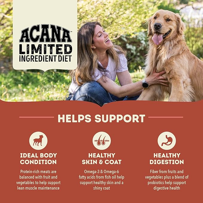 ACANA Singles Limited Ingredient Grain Free High Protein Dry Dog Food Beef & Pumpkin Recipe 22.5lb Bag