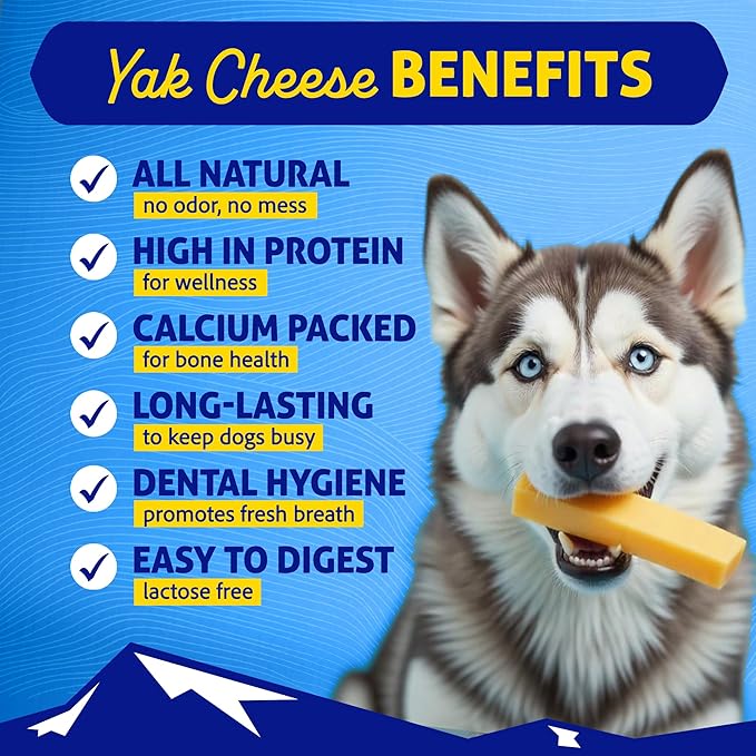 Himalayan Dog Chew Original Yak Cheese Dog Chews,100% Natural, Long Lasting, Gluten Free, Healthy & Safe Canine Treats, Lactose & Grain Free, Protein Rich, Mixed Sizes, Dogs 65 Lbs & Smaller, 4 Count