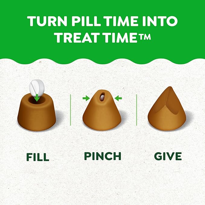 Greenies Pill Pockets for Dogs Large Size, Soft Dog Treats, 15.8 oz. Pouch Variety Pack, Two Flavors (60 Treats)