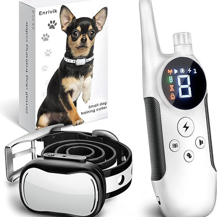 Extra Small Size Dog Training Collar with Remote for Small Dogs 5-15lbs and Puppies with Shock - Waterproof and 1000 Ft Range