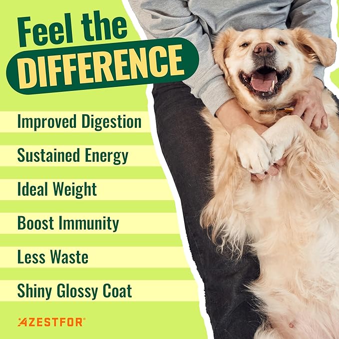 Azestfor Homemade Dog Food Vitamins Pre-Mix Powder – 24 Essential Nutrients – Supplement for Raw, Barf & Grain Free – for All Breeds & Ages – 16oz Veggie Flavored