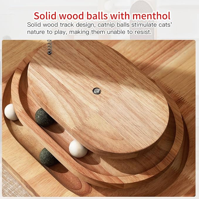 Cat Tree, Modern Cat Tree Tower with Space Capsule, Hand-Woven Basket Nest, Sisal Posts & Scratching Board, 50 Inch Heavy-Duty Multi-Level Indoor Wood Tower