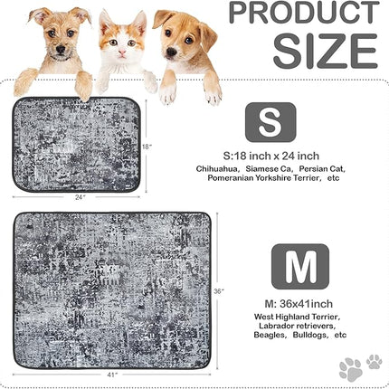 Qeils Washable Pee Pads for Dogs, 2 Pack Reusable Puppy Pads 18"x24" Super Absorbent Leakproof Dog Training Pads, Non-Slip Potty Pads for Crate, Floor, Couch, Whelping Pads Litter Mat Puppy Supplies