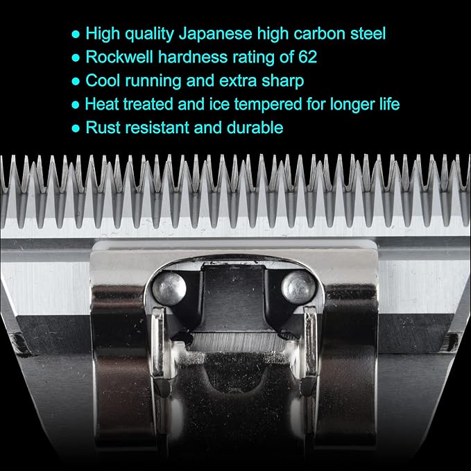 7FW 1/8" - 7F Wide Blade for Dog Grooming, Made of Extra Durable Japanese Steel, Compatible with Most Andis, Oster, Wahl A5 Clippers