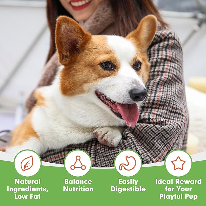 MON2SUN Rawhide Free Dog Treats, 4 Inch Chicken Wrapped Cod Fillet Dog Snacks for Small Dogs, Soft and Training Treats, 10.58oz (30 Count-Pack of 1)