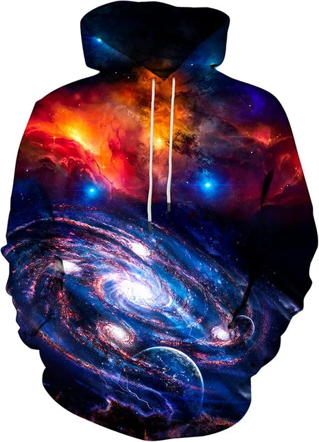 Yasswete Unisex Adults 3D Printed Fashion Hoodies for Men Women Pullover Novelty Sweatshirts with Big Pockets