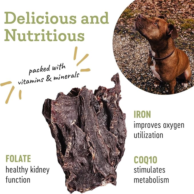 Farm Hounds Beef Heart Jerky Treats for Dogs, Premium Dried Treats, High Protein Training Treat for Small & Large Dogs, Natural & Healthy Dog Treats, Made in USA, Beef Hearts 4oz