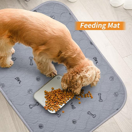 Washable Pee Pads for Dogs, 2Pack Puppy Pads Washable,Absorbent Reusable Whelping Pads Non-Slip Dog Mats with Bone Print for Floor Protector, Couch Cover, Crate, Potty Training 36x41