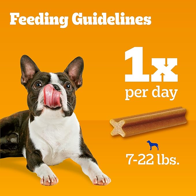 Pedigree Dentastix Small and Toy Breed Dog Treats, Original with Real Chicken, 1.63 lb. Bag (108 Treats)