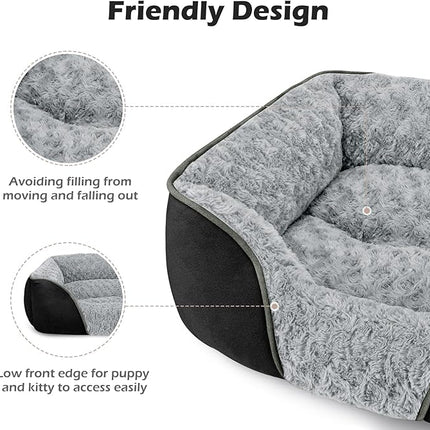 INVENHO X-Large Dog Bed Rectangle Washable Orthopedic Soft Calming Sleeping Durable Pet Cuddler with Anti-Slip Bottom