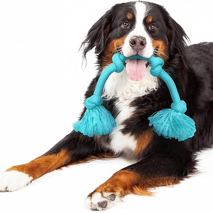 Playology Rope Toys for Dogs | Tug of War Dog Toy for Aggressive Chewers | Peanut Butter Scented Dog Toys | Mega Rope Toy for Interactive Play