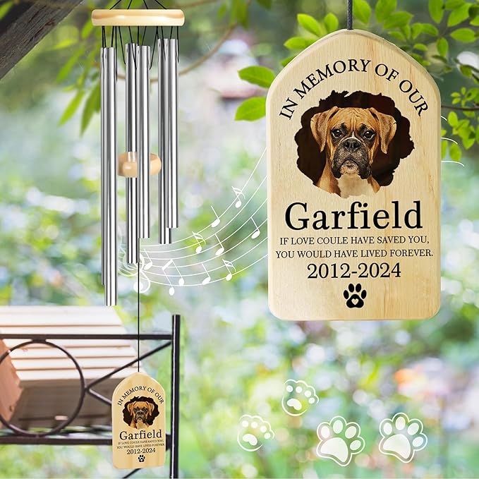 Pet Memorial Gifts, Personalized Pet Memorial Wind Chimes, Pet Loss Gifts, Dog Memorial Gifts for Loss of Dog, Pet Loss Sympathy Gift, Pet Remembrance Gift, in Memory of Pet - Have Lived Forever