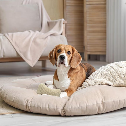 SPOT 9in Vermont Style Fleece Bone Dog Toy – Soft Comfort Plushie for Medium Dogs & Puppies – Built-in Squeaker – No Plastic Parts – Safe for Light Chewers – Cuddly & Calming Pet Toy