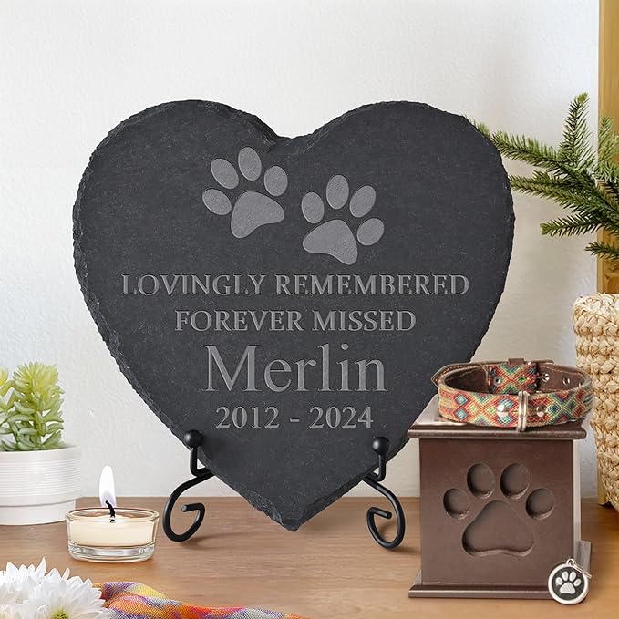 Personalized Pet Memorial Stone, Dog Memorial Gifts for Loss of Dog, Pet Loss Gifts, Pet Memorial, Loss of Dog Sympathy Gift, Dog Remembrance Gift, Pet Bereavement Gifts - Lovingly Remembered