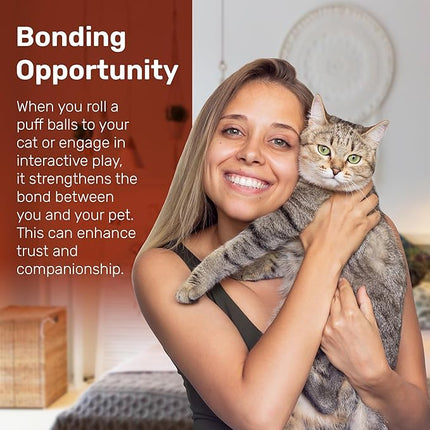 Tuff Kitty Puff Sparkle Ball Cat Toy - (1.5 inch) - Fluffy and Exciting Sparkle for Your Feline Friend - Assorted Colors - 6 Pack