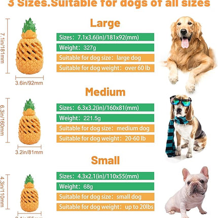 Pineapple Dog Chew Toys - Indestructible for Large Aggressive Chewers
