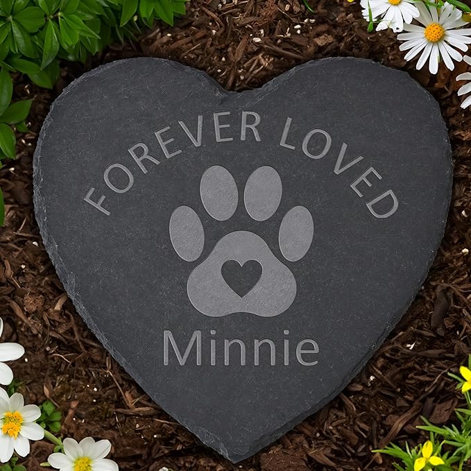 Personalized Pet Memorial Stone, Dog Memorial Gifts for Loss of Dog, Pet Loss Gifts, Pet Memorial, Loss of Dog Sympathy Gift, Dog Remembrance Gift, Pet Bereavement Gifts - Forever Loved