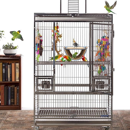 BWOGUE Winter Warm Bird Nest Bed Hanging Hammock Snuggle Hut Parrot House Tent Toy Bird Cage Perch for Parakeet Budgies Cockatiels Lovebird Cockatoo Finch Hamster Chinchilla Guinea Pig