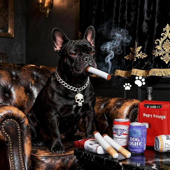 Nocciola Funny Dog Toy Set for Small Medium Large Breeds, Squeaky Crinkle Plush Stuffed Chew Toys, Holiday Birthday Pet Gifts