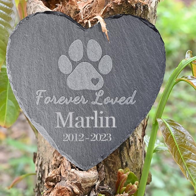 Pet Memorial Stones, Gifts, Loss of Sympathy Dog Gifts for Dog, Bereavement Grave Marker, in Memory - Style C, 6''x6''/15x15cm