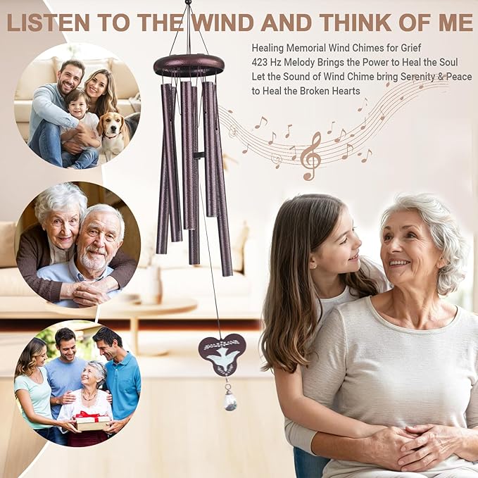 Dog Memorial Gifts for Loss of Dogs, 35'' Personalized Dog Memorial Wind Chimes,Los of Loved One Sympathy Gift, Dogs-Cats Passing Away Gift, Pet Loss Passing Away Remembrance Bereavement Gifts