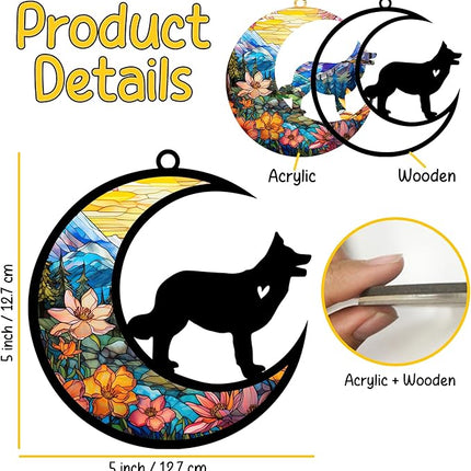 Border Collie Memorial Suncatcher, Personalized Rainbow Bridge Remembrance with Name & Date, Dog Lover Passing Away Gift, Loss of Pet Bereavement Gifts, Hanging Window Decor, Car