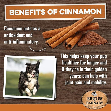 BRUTUS & BARNABY USA Sweet Potato Dog Treats - Grain Free, Cinnamon Pumpkin Crunchy Sticks are Great Tasting, Promotes Positive Dog Gut Health with Natural Anti-Diarrhea Properties,(2lb Bag)