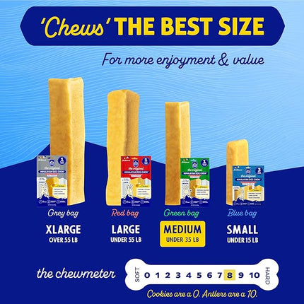Himalayan Dog Chew Original Yak Cheese Chew, Chicken, 1 Medium Stick, 2.3 oz, Gluten Free, Healthy Treats, Grain & Lactose Free 100% Natural, Long Lasting, for Dogs Under 35 lbs
