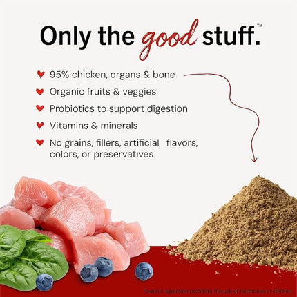 Stella & Chewy's Freeze-Dried Raw Marie's Magical Dinner Dust - Premium Chicken Dog Food Topper with Organic Fruits & Vegetables - Perfect for Picky Eaters - 7oz