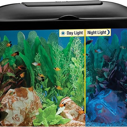 Marineland LED Light Hood for Aquariums, Day & Night Light 24 by 12-Inch,Blacks & Grays